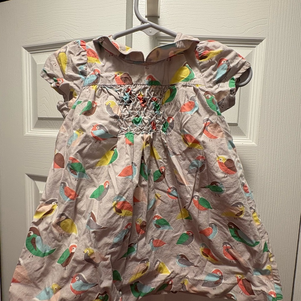 Colorful Bird Print Dress